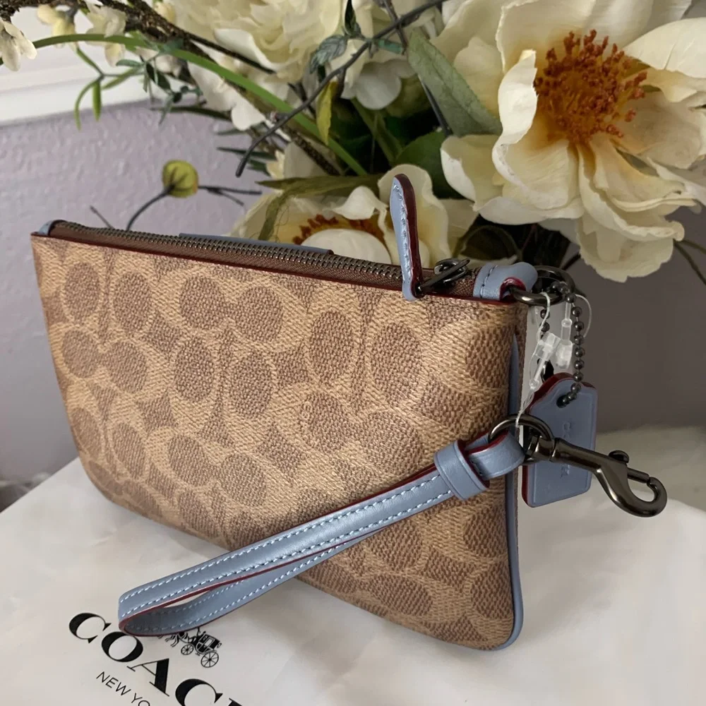 Coach monogram Print Wristlet /Clutch